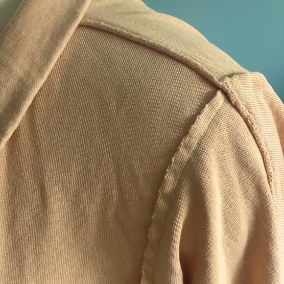 Orange creamsicle Jersey Top Soft Surroundings 1X distressed Look - Picture 4 of 7